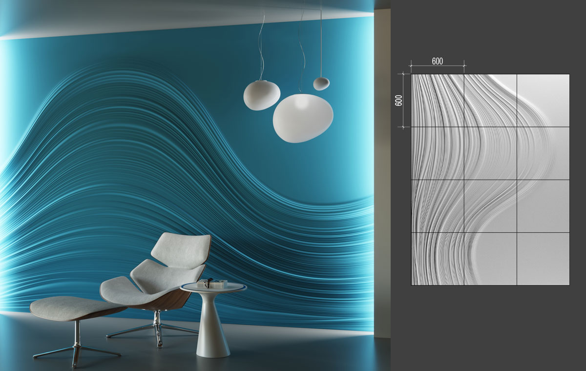 Барельеф Deco Line B-19 BIG WAVE