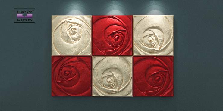 Гипсовые 3D панели ARTPOLE Rose Пятый элемент Platinum