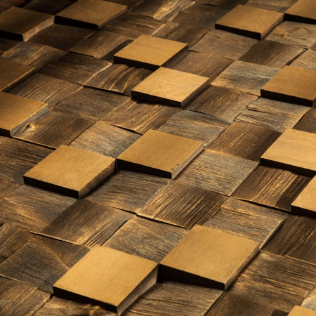 3D стеновые панели из березы TESSWOOD DECOR XL Солнечный Каштан