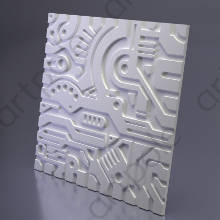 Гипсовые 3D панели ARTPOLE EX-MACHINA platinum