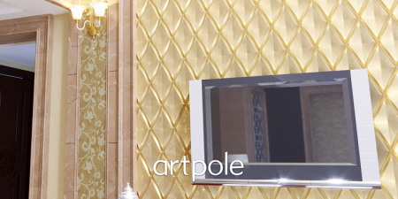 Гипсовые 3D панели ARTPOLE ROMBUS platinum