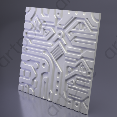Гипсовые 3D панели ARTPOLE EX-MACHINA platinum