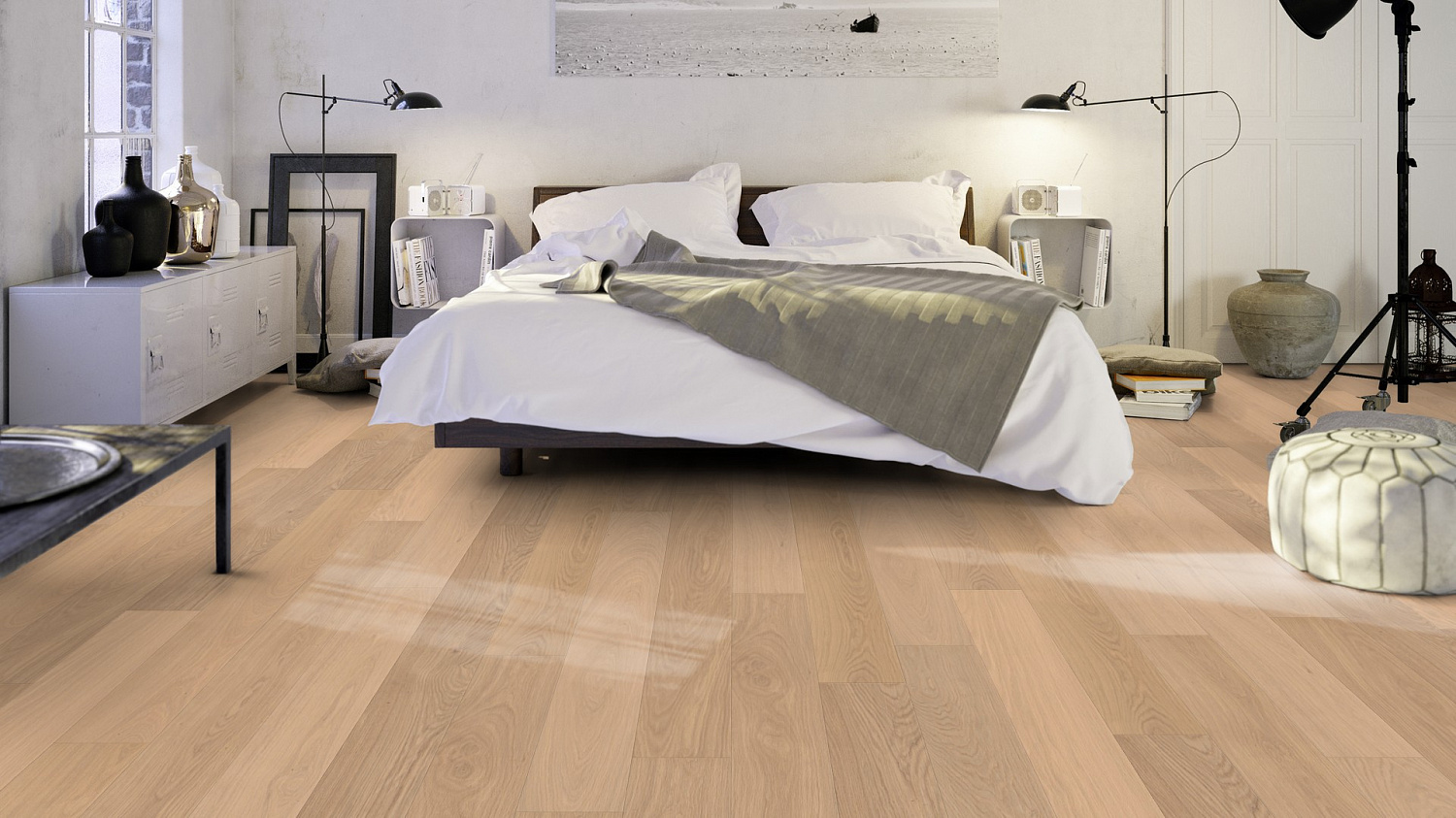 Паркетная доска Weitzer Parkett Diele 1800 Дуб Кашмир 59482 ProActiv+ ruhig