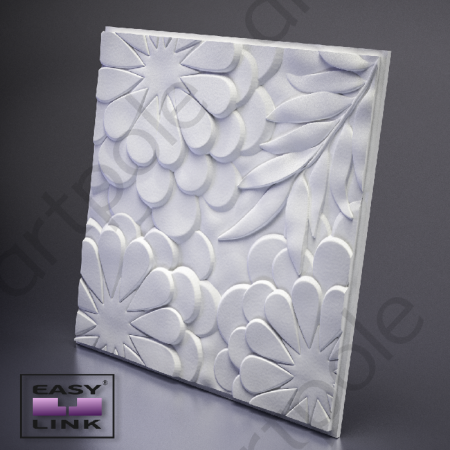 Гипсовые 3D панели ARTPOLE FLORA platinum