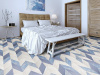 Пробковый пол CORKSTYLE CHEVRON Blue