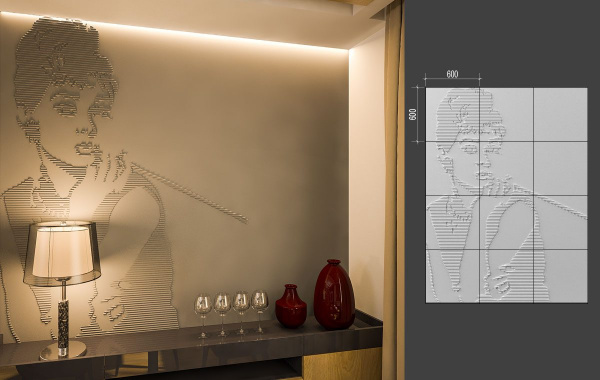 Барельеф Deco Line B-32 AUDREY HEPBURN