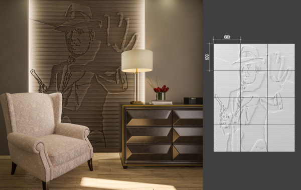 Барельеф Deco Line B-33 AL CAPONE
