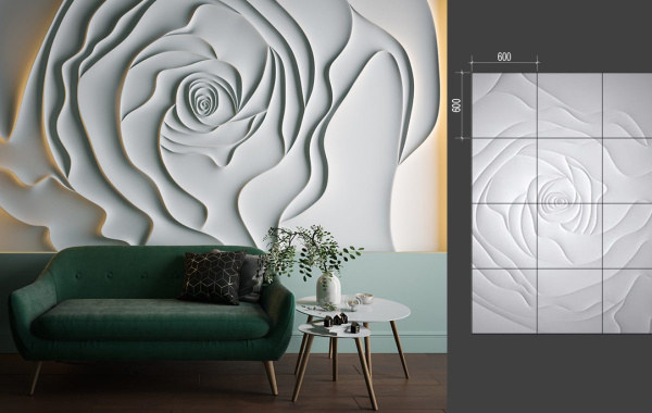 Барельеф Deco Line B-01 ROSE
