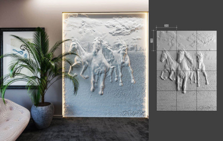 Барельеф Deco Line B-48 HORSES