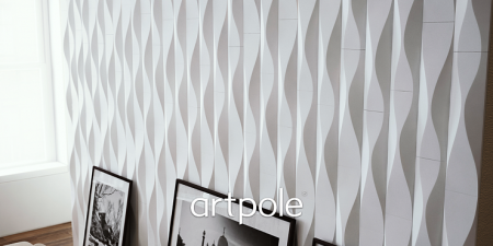Гипсовые 3D панели ARTPOLE WATERFALL platinum
